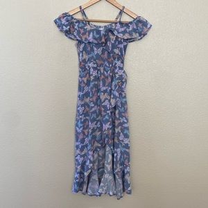Epic Threads L blue/pink ruffled dress